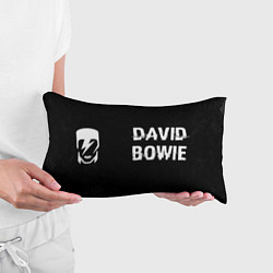 Подушка-антистресс David Bowie glitch на темном фоне: надпись и симво, цвет: 3D-принт — фото 2