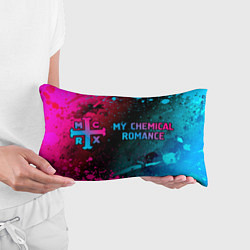 Подушка-антистресс My Chemical Romance - neon gradient: надпись и сим, цвет: 3D-принт — фото 2