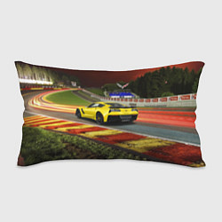 Подушка-антистресс Chevrolet Corvette на гоночной трассе, цвет: 3D-принт