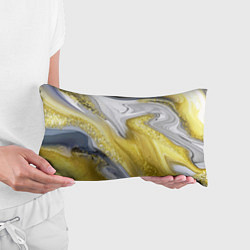 Подушка-антистресс Благородный серо-золотой мрамор, цвет: 3D-принт — фото 2