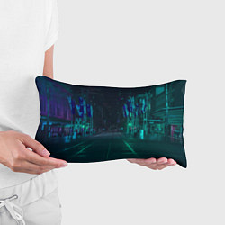 Подушка-антистресс Неоновая ночная улица, цвет: 3D-принт — фото 2