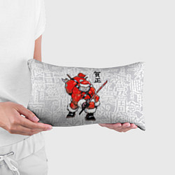 Подушка-антистресс Santa Claus Samurai with katana, цвет: 3D-принт — фото 2