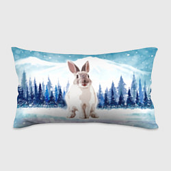 Подушка-антистресс Кролик в зимнем лесу, цвет: 3D-принт