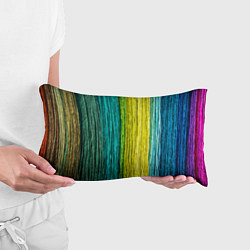 Подушка-антистресс Разноцветные полосы материала, цвет: 3D-принт — фото 2