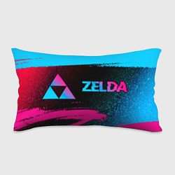 Подушка-антистресс Zelda - neon gradient: надпись и символ, цвет: 3D-принт