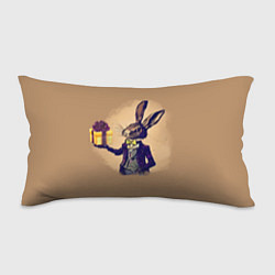 Подушка-антистресс Кролик в костюме с подарком, цвет: 3D-принт