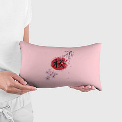Подушка-антистресс Цветущая вишня с иероглифом cакура, цвет: 3D-принт — фото 2