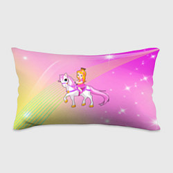 Подушка-антистресс Принцесса с золотыми волосами на лошади, цвет: 3D-принт