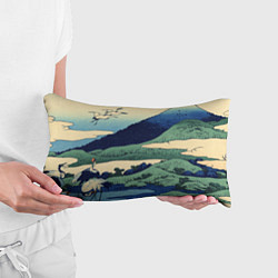 Подушка-антистресс Журавли - японский художник Хокусай Фудзи, цвет: 3D-принт — фото 2