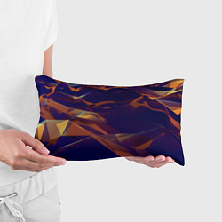 Подушка-антистресс Бриллиантовые синие и оранжевые волны, цвет: 3D-принт — фото 2