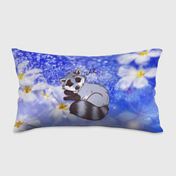 Подушка-антистресс Енот спит на снегу, цвет: 3D-принт