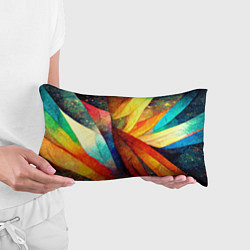 Подушка-антистресс Радужная абстракция со звездами, цвет: 3D-принт — фото 2