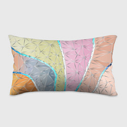 Подушка-антистресс Разноцветный фон из треугольников с металлическими, цвет: 3D-принт