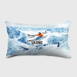 Подушка-антистресс Горные лыжи спуск, цвет: 3D-принт