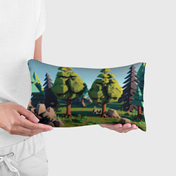 Подушка-антистресс Воксельный лес, цвет: 3D-принт — фото 2