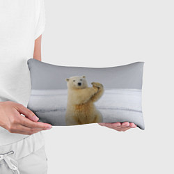Подушка-антистресс Белый медведь разминается, цвет: 3D-принт — фото 2