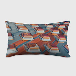 Подушка-антистресс Абстрактная текучие металлические прямоугольники