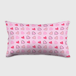Подушка-антистресс Валентинки на нежно-розовом фоне, цвет: 3D-принт