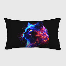Подушка-антистресс Неоновый котёнок, цвет: 3D-принт