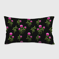 Подушка-антистресс Клевер на черном - паттерн, цвет: 3D-принт