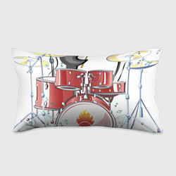 Подушка-антистресс Пингвин- барабанщик, цвет: 3D-принт