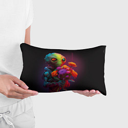 Подушка-антистресс Инопланетянин с цветами, цвет: 3D-принт — фото 2