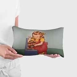 Подушка-антистресс Девочка с виниловой пластинкой - рождена быть звез, цвет: 3D-принт — фото 2