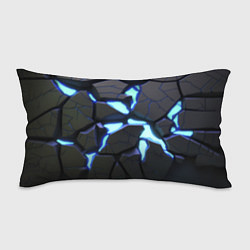 Подушка-антистресс Голубая светящаяся неоновая лава, цвет: 3D-принт