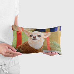 Подушка-антистресс Праздничный чихуахуа, цвет: 3D-принт — фото 2