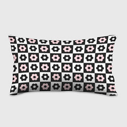 Подушка-антистресс Black flower checkers, цвет: 3D-принт