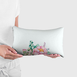 Подушка-антистресс Цветы нарисованные акварелью - снизу, цвет: 3D-принт — фото 2