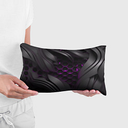 Подушка-антистресс Черные объекты с фиолетовой сеткой, цвет: 3D-принт — фото 2