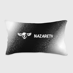 Подушка-антистресс Nazareth glitch на темном фоне: надпись и символ, цвет: 3D-принт