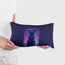 Подушка-антистресс Неоновая кошечка, цвет: 3D-принт — фото 2
