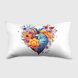 Подушка-антистресс Цветочное сердце с птицами, цвет: 3D-принт
