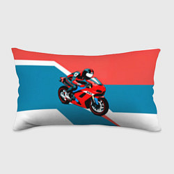 Подушка-антистресс Нарисованный мотоциклист, цвет: 3D-принт