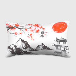 Подушка-антистресс Цветущая сакура и солнце - Япония, цвет: 3D-принт