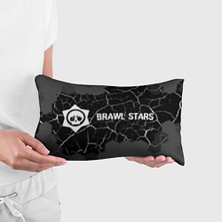 Подушка-антистресс Brawl Stars glitch на темном фоне: надпись и симво, цвет: 3D-принт — фото 2