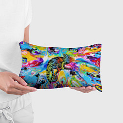 Подушка-антистресс Маскировка хамелеона на фоне ярких красок, цвет: 3D-принт — фото 2