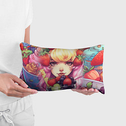 Подушка-антистресс Блондинка с ягодами, цвет: 3D-принт — фото 2