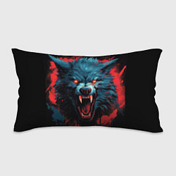 Подушка-антистресс Wolf black red, цвет: 3D-принт