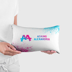 Подушка-антистресс Asking Alexandria neon gradient style: надпись и с, цвет: 3D-принт — фото 2