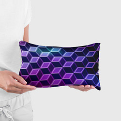 Подушка-антистресс Неоновые кубы иллюзия, цвет: 3D-принт — фото 2