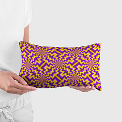 Подушка-антистресс Желто-фиолетовая иллюзия вращения, цвет: 3D-принт — фото 2