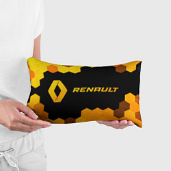 Подушка-антистресс Renault - gold gradient: надпись и символ, цвет: 3D-принт — фото 2