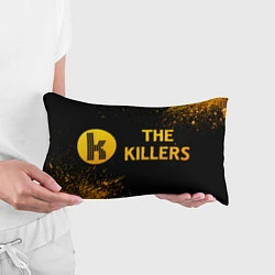 Подушка-антистресс The Killers - gold gradient: надпись и символ, цвет: 3D-принт — фото 2
