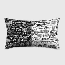 Подушка-антистресс Логотипы лучших рок групп, цвет: 3D-принт