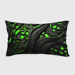 Подушка-антистресс Green black abstract, цвет: 3D-принт