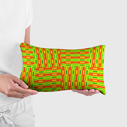 Подушка-антистресс Паттерн зеленый с оранжевым, цвет: 3D-принт — фото 2