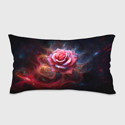Подушка-антистресс Алая космическая роза - Нейросеть, цвет: 3D-принт